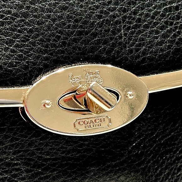 Coach Authentic Top Handle Black Saffiano Leather Crossbody/Handbag - Picture 9 of 12